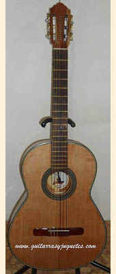 Guitarra fina de Paloescrito con pinabete modelo MDPE de Paracho Vista 11